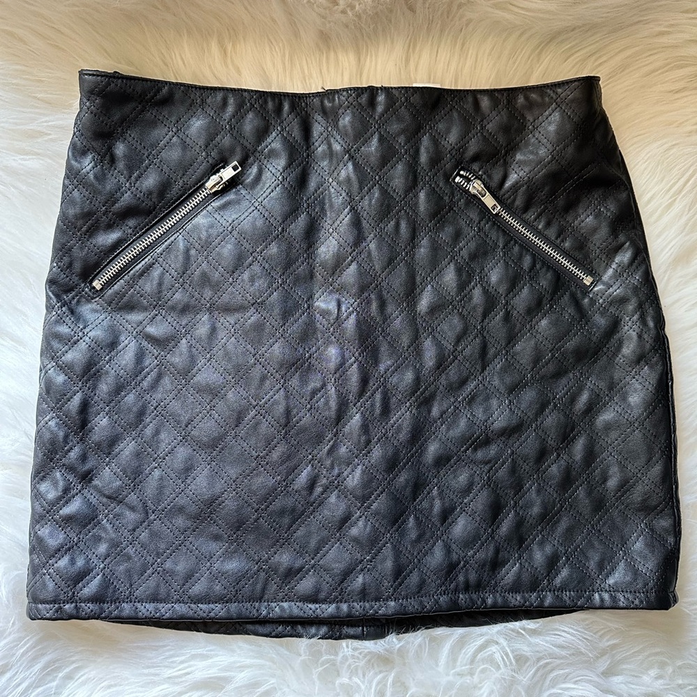 New! H&M Black Mini Faux Leather Skirt from H&M Size 10